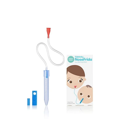 Frida Baby - Frida NoseFrida Snotsucker Nasal Aspirator, Self Suction Aspirator, Booger Sucker, Baby Aspirator (4 Hygiene Filters), 1 nasal aspirator, 4 filters