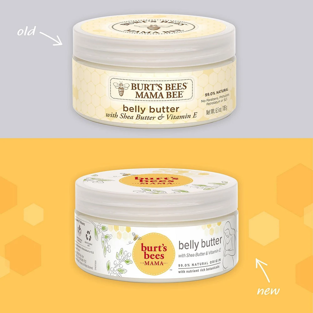 Burt's Bees Mama Bee Belly Butter, Fragrance Free Lotion,