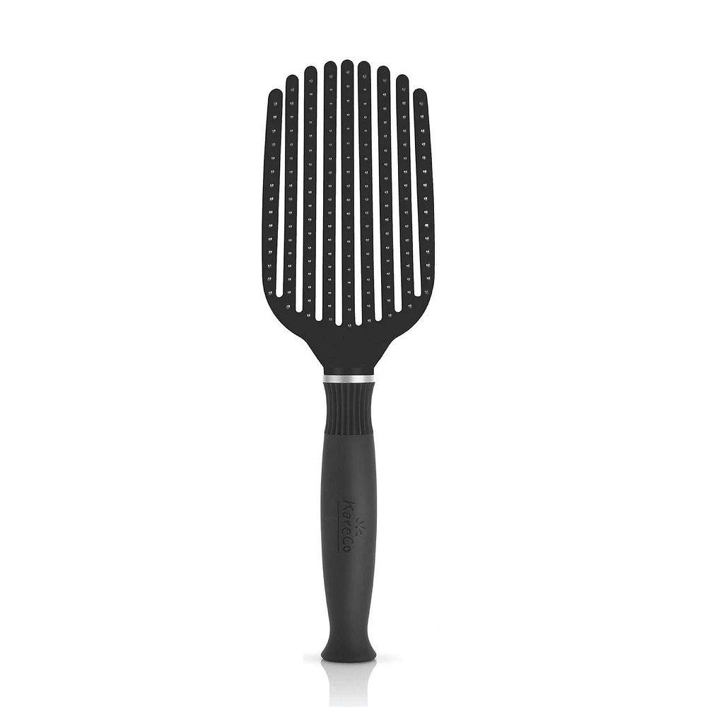 KareCo Tangle Buster Detangler- Black, Full-flex, wide- paddle