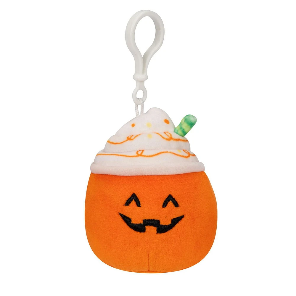 Squishmallows 3.5" Clip-on - Orange Jack O'Lantern Latte