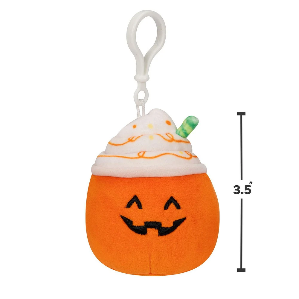 Squishmallows 3.5" Clip-on - Orange Jack O'Lantern Latte