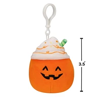 Squishmallows 3.5" Clip-on - Orange Jack O'Lantern Latte