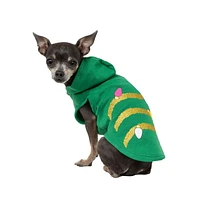 Vibrant Life Green Holiday Christmas Tree Pet Hoodie - Sweat à capuche pour chien et chat