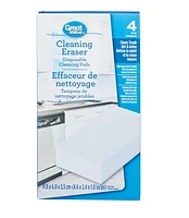 Great Value Cleaning Eraser, 4 disposable pads