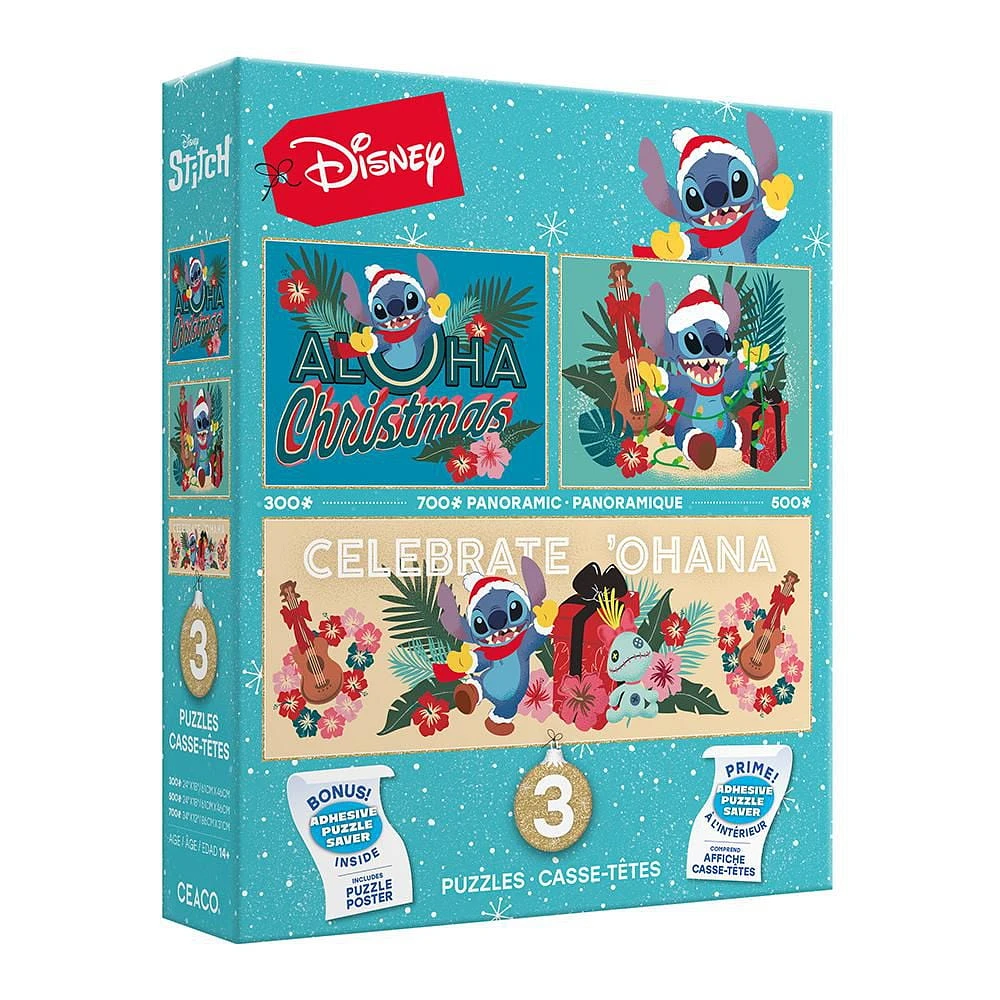 Ceaco Disney 3 In 1 Stitch Multipack Jigsaw Puzzle