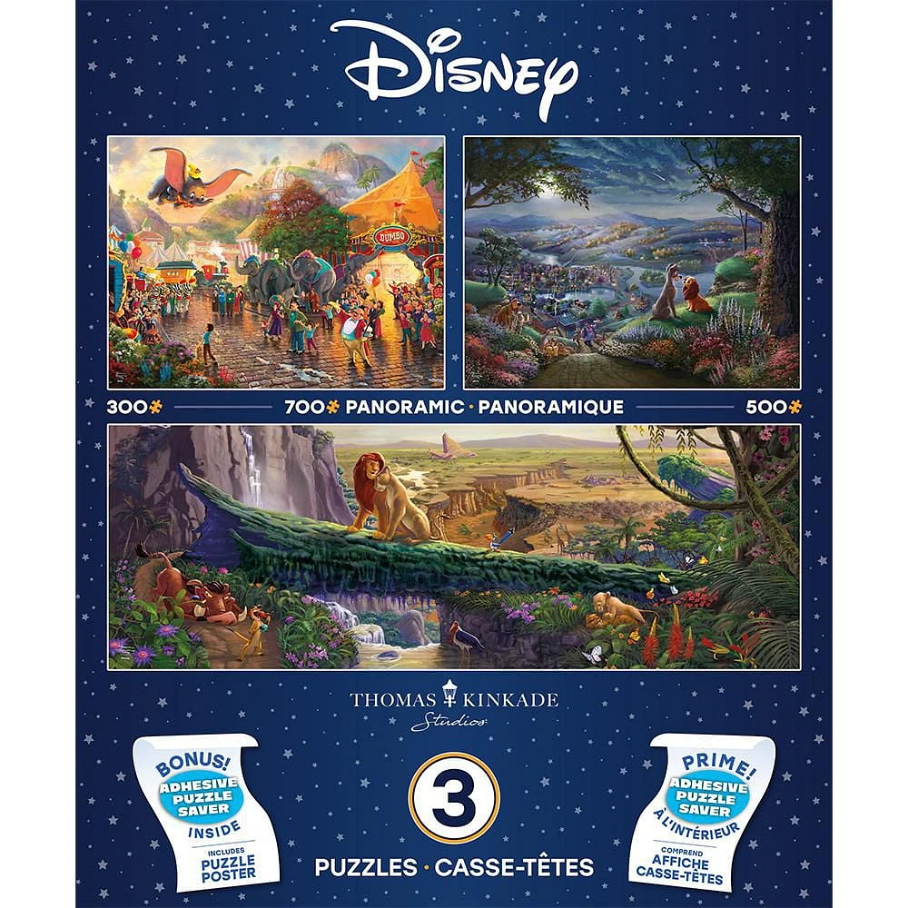 Ceaco Disney 3 In 1 Classic Multipack Jigsaw Puzzle