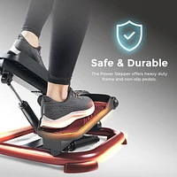 Sunny Health & Fitness 2-in-1 Premium Power Stepper with Resistance Bands, Low-Impact Cardio, Space-Saving, Height-Adjustable, 330 LB Max and SunnyFit® App Enhanced Bluetooth Connectivity