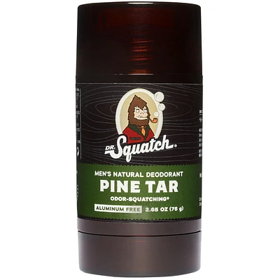 Dr. Squatch Natural Deodorant for Men Pine Tar, Rugged & Woodsy Scent