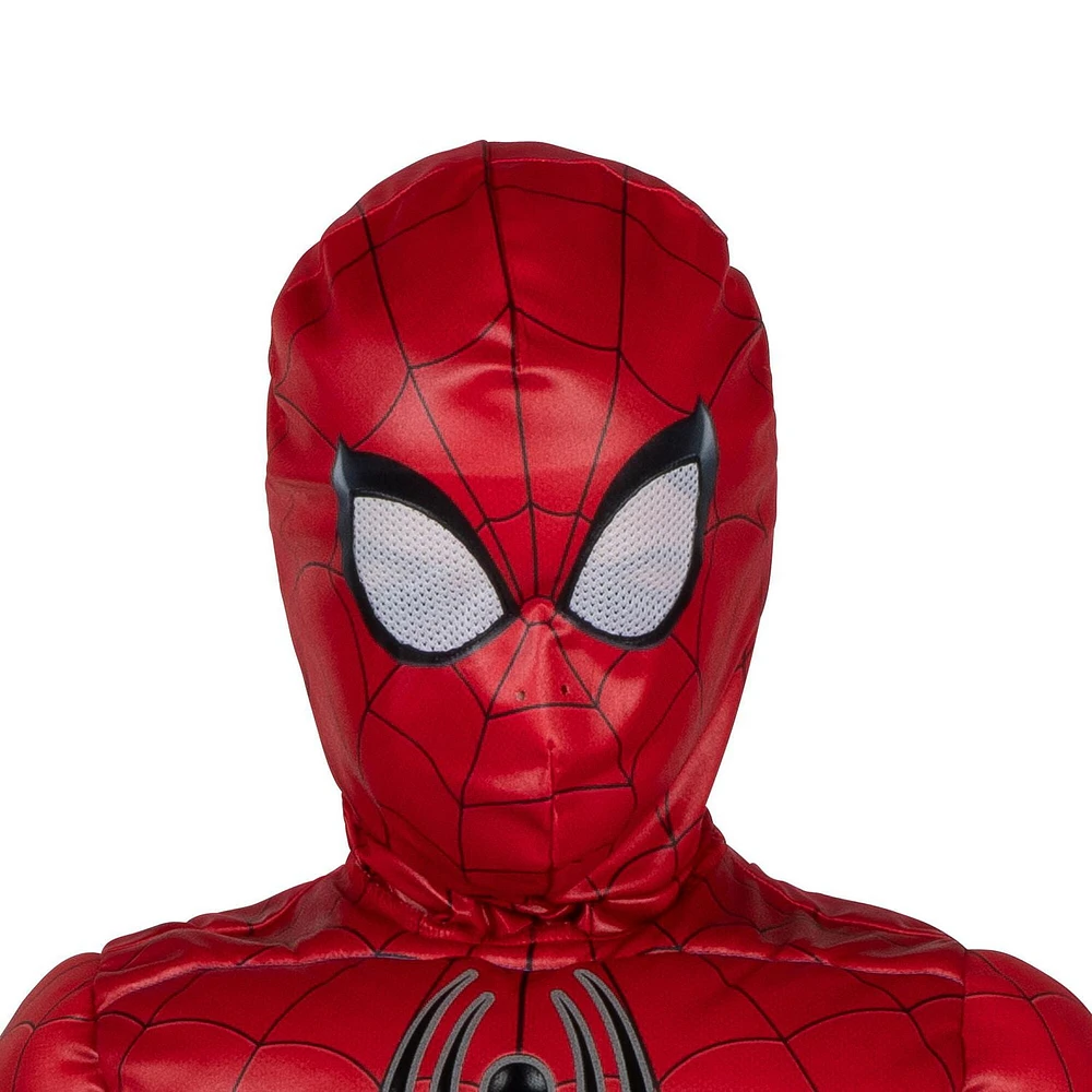 MARVEL Spider-Man Official Youth Halloween Costume - Premium Quality Padded Jumpsuit with Pull On Fabric Mask