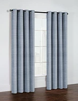 Silas 100% Blackout Grommet Curtain Panel Pair 52" x 95" each in Navy