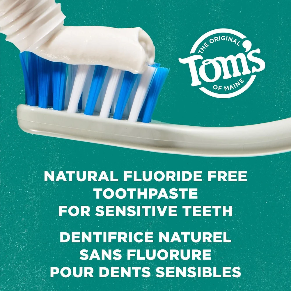 Tom’s of Maine PureActiv Sensitive + Whitening Fluoride Free Toothpaste, Calming Mint, Tom’s of Maine Toothpaste