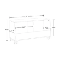 Unité de rangement pour jouets 35 po (89 cm) pour enfants - Blanc