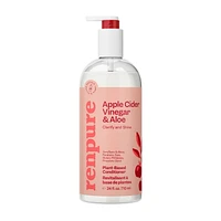 Renpure Apple Cider Vinegar & Aloe Conditioner, Plant-Based – Clarifies, Removes Residue and Nourishes for Shiny, Healthy Hair – For Dull Hair - 24 Fl Oz, Clarify & Shine Conditioner