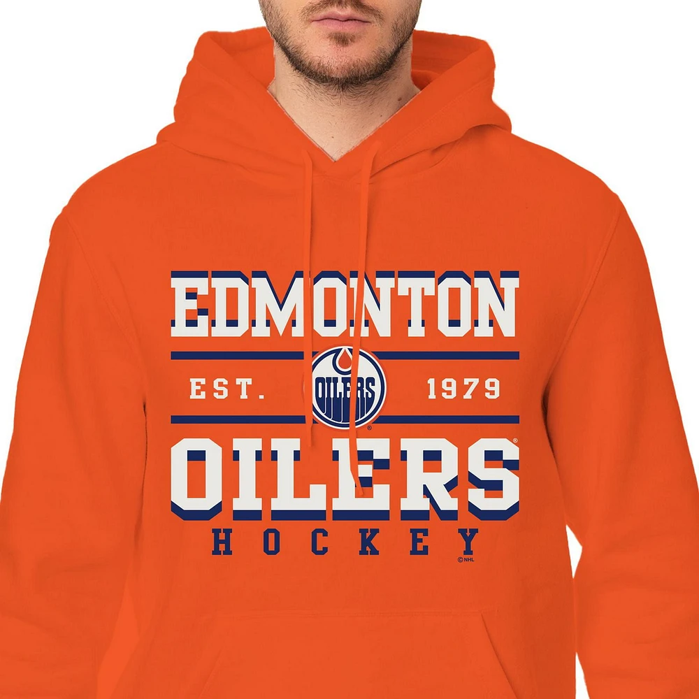 Sweat à capuche à manches longues pour hommes des Oilers d'Edmonton de la LNH *Exclusivité en ligne