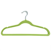 10 Piece Velvet Hanger, Green