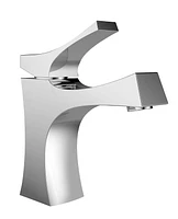 American Imaginations -in. W Above Counter White Bathroom Vessel Sink Set For 1 Hole Center Faucet AI