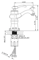 American Imaginations -in. W Above Counter White Bathroom Vessel Sink Set For 1 Hole Center Faucet AI