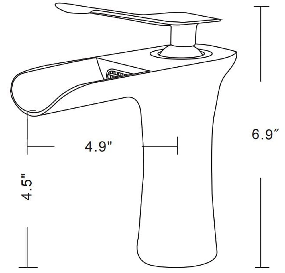 American Imaginations -in. W Above Counter White Bathroom Vessel Sink Set For 1 Hole Center Faucet AI