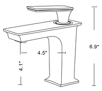 American Imaginations 16.25-in. W Wall Mount White Bathroom Vessel Sink Set For 1 Hole Left Faucet AI-17886