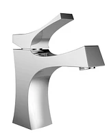 American Imaginations -in. W Above Counter White Bathroom Vessel Sink Set For 1 Hole Left Faucet AI