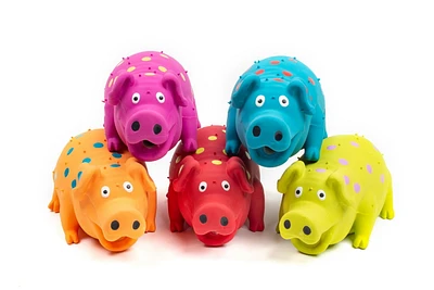 Vibrant Life Pigglesworth Latex Dog Toy, Dog Chew Toy