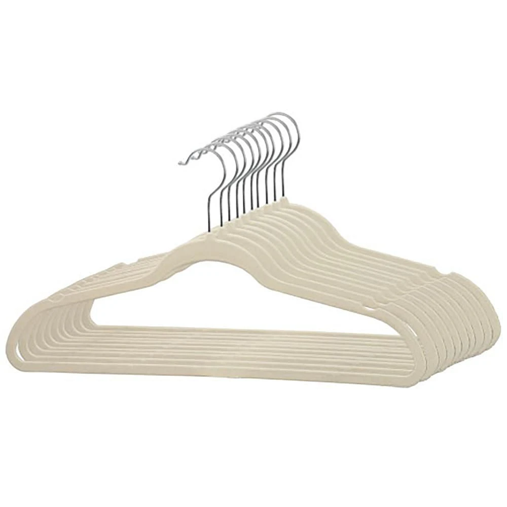 10 Piece Velvet Hanger, Ivory