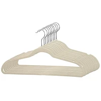 10 Piece Velvet Hanger, Ivory