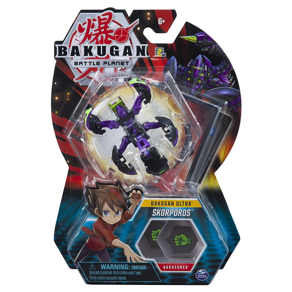 Bakugan Ultra, Skorporos, 3-inch Collectible Action Figure and Trading Card, for Ages 6 and Up