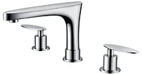 American Imaginations 16.25-in. W Above Counter White Bathroom Vessel Sink Set For 3H8-in. Left Faucet AI-22581