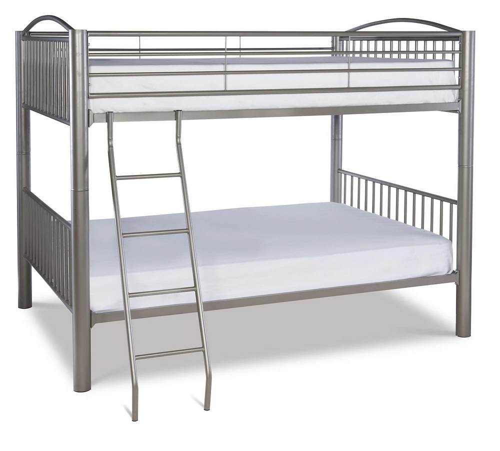 Conrad Full over Full Metal Bunkbed, Pewter