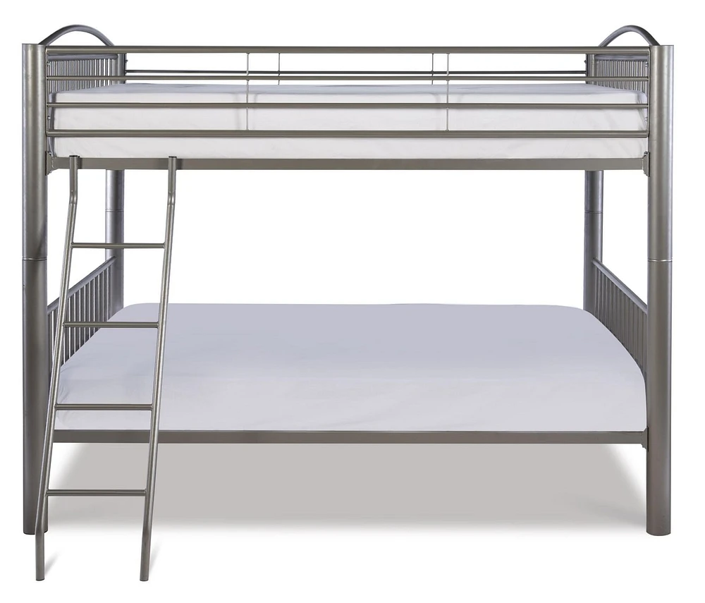 Conrad Full over Full Metal Bunkbed, Pewter