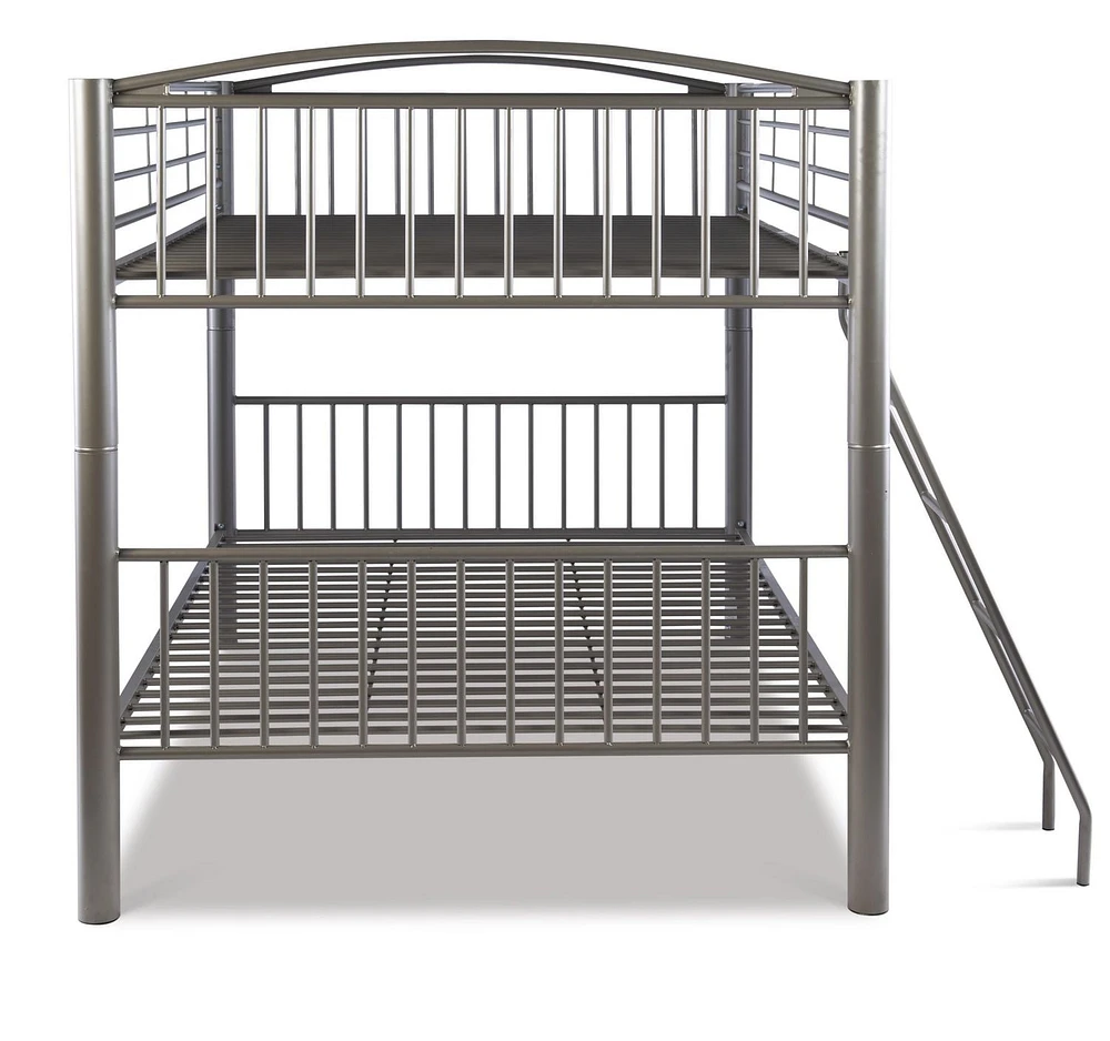 Conrad Full over Full Metal Bunkbed, Pewter