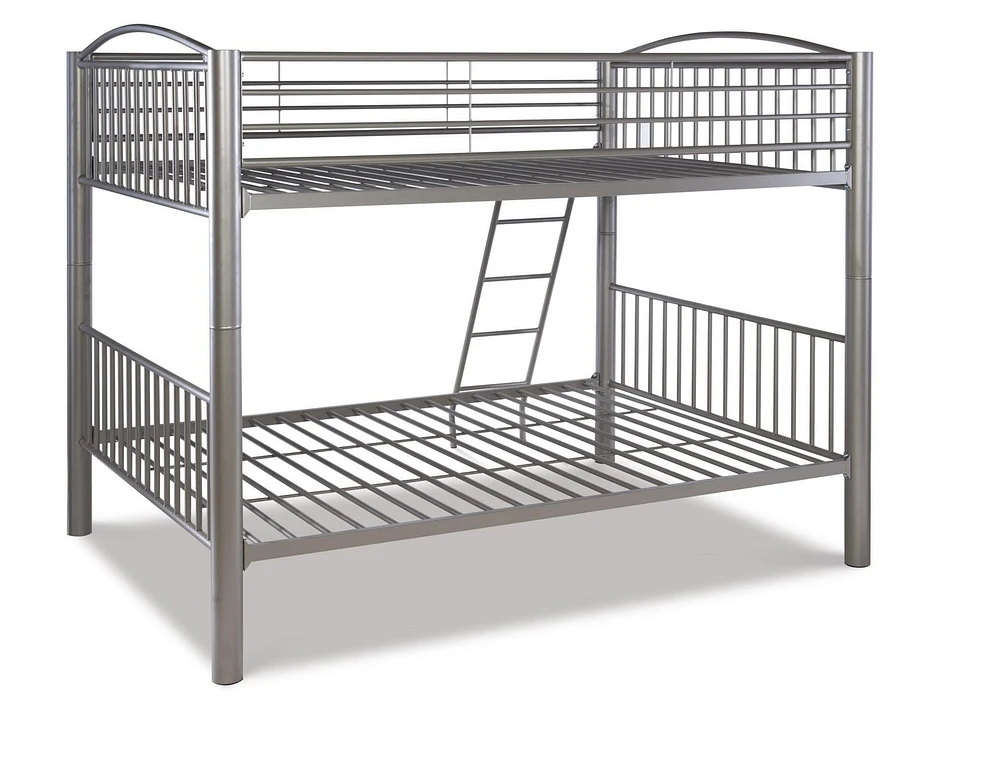 Conrad Full over Full Metal Bunkbed, Pewter