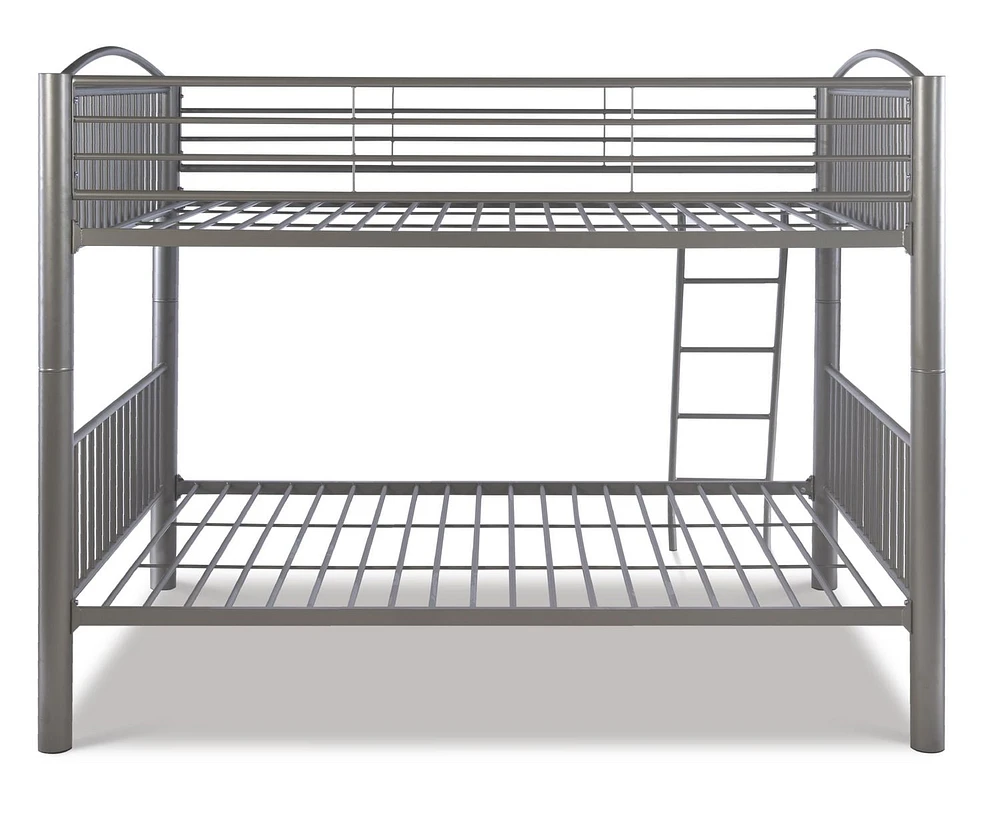 Conrad Full over Full Metal Bunkbed, Pewter