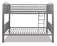 Conrad Full over Full Metal Bunkbed, Pewter