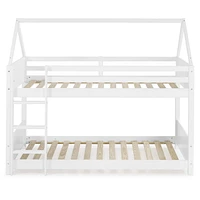 Christianne House Twin Bunkbed, White