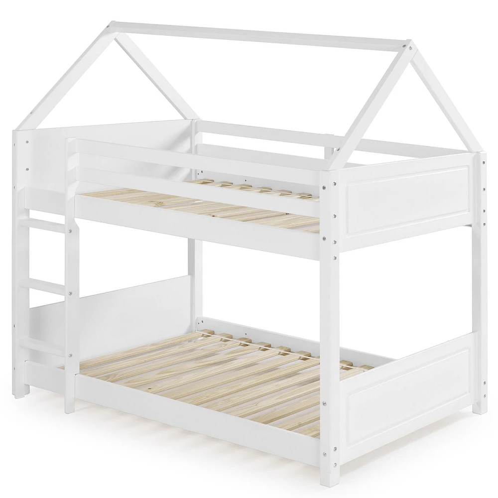 Christianne House Twin Bunkbed, White