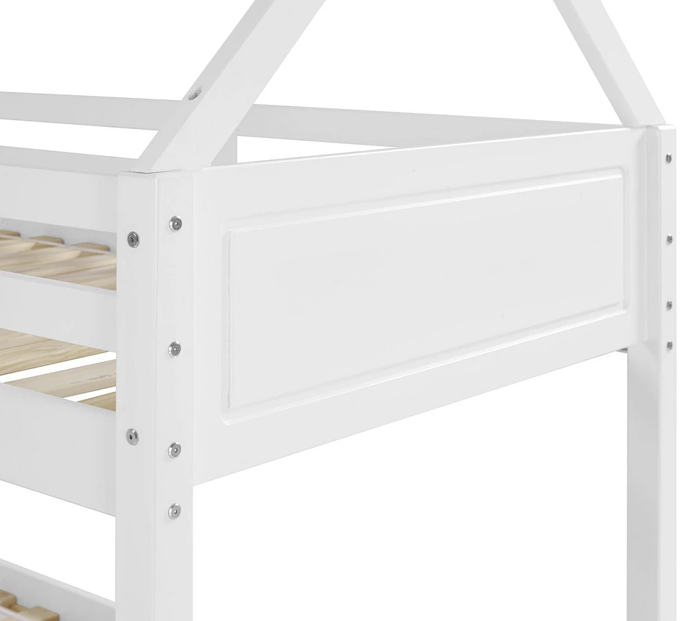 Christianne House Twin Bunkbed, White