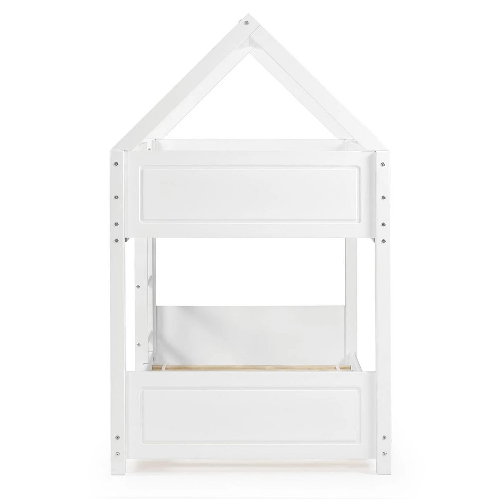 Christianne House Twin Bunkbed, White