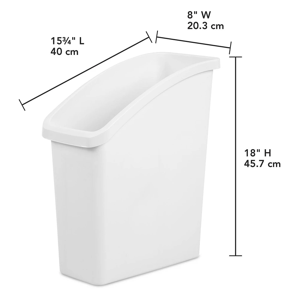 Sterilite Under Sink Wastebasket, 1 Each