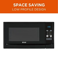 Commercial Chef 1.4 Cubic Foot Microwave with 10 Power Levels, Small Microwave with Push Button, 1100 Watt Microwave with Digital Control Panels