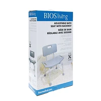 Siège de bain réglable avec dossier