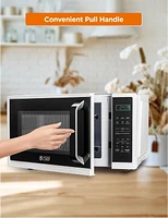 Commercila Chef 0.9 Cubic Foot Microwave with 10 Power Levels, Small Microwave with Grip Handle, 900W Countertop Microwave