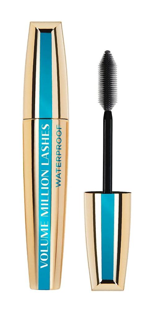 L'Oréal Paris Voluminous® Million Lashes™, Waterproof Mascara, Black, 10 mL, 10 mL