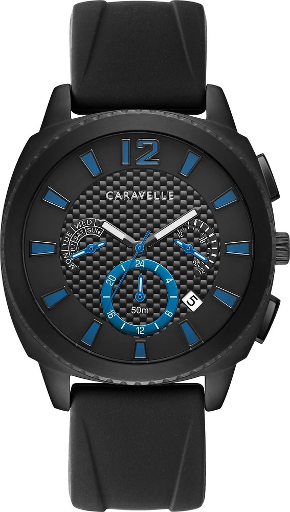 Montre Caravelle noire pour hommes