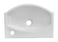 American Imaginations -in. W Wall Mount White Bathroom Vessel Sink Set For 1 Hole Right Faucet AI