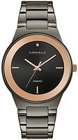 Caravelle Mens Gray Quartz Watch