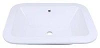 American Imaginations 21.75-in. W Drop In White Bathroom Vessel Sink Set For Deck Mount Drilling AI-22483