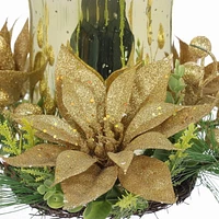 Holiday Time 8" Glass Candle Holder