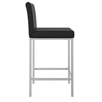 Set of 2 Modern Counter Stools, Black